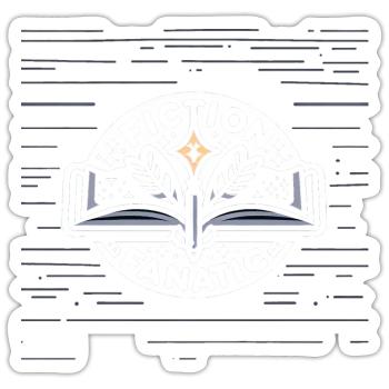 Fiction Fanatic - Sticker size S (10 x 10 cm) - white matte - Front
