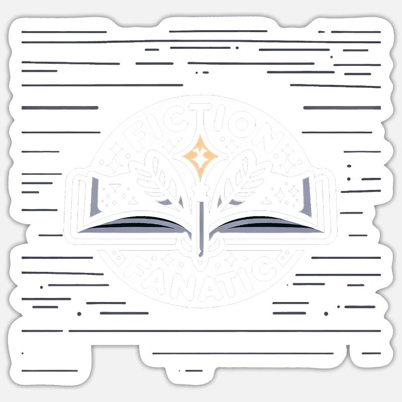 Fiction Fanatic - Sticker size S (10 x 10 cm) - white matte
