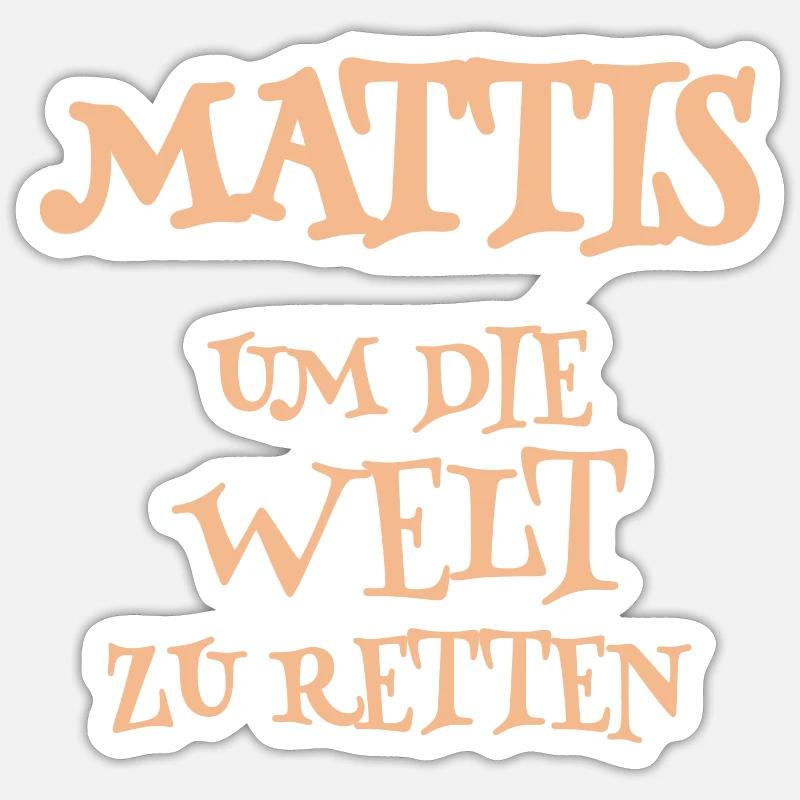 Mattis - Sticker Größe S (10 x 10 cm) - Mattweiß
