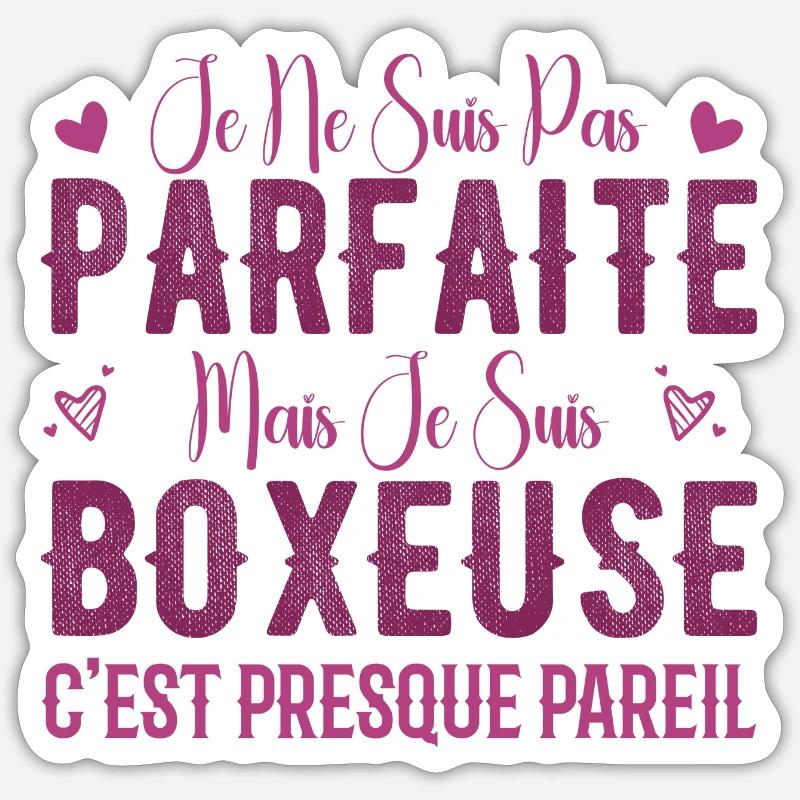Nicht perfekt, aber ich bin ein Boxer - Boxer-Geschenk Sticker Größe S (10 x 10 cm)