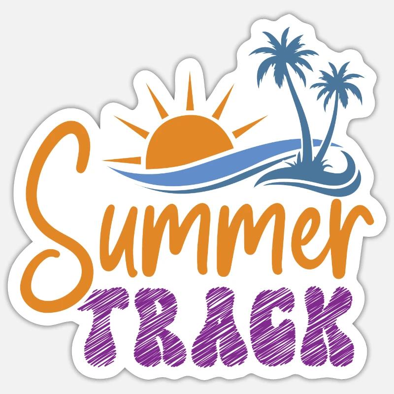 Sommerstrecke - Sticker Größe S (10 x 10 cm) - Mattweiß