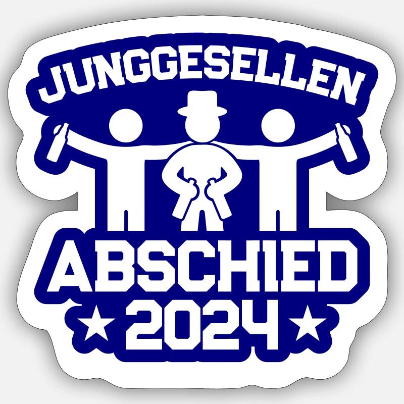 Junggesellenabschied 2024 Sticker Größe S (10 x 10 cm)