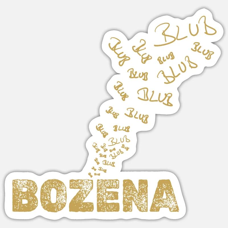 Bozena als Boot Sticker Größe S (10 x 10 cm)