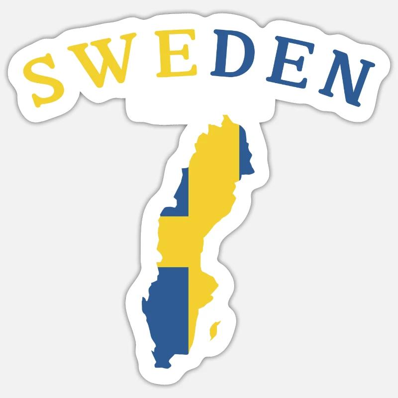 Sweden Map Sticker size S (10 x 10 cm)
