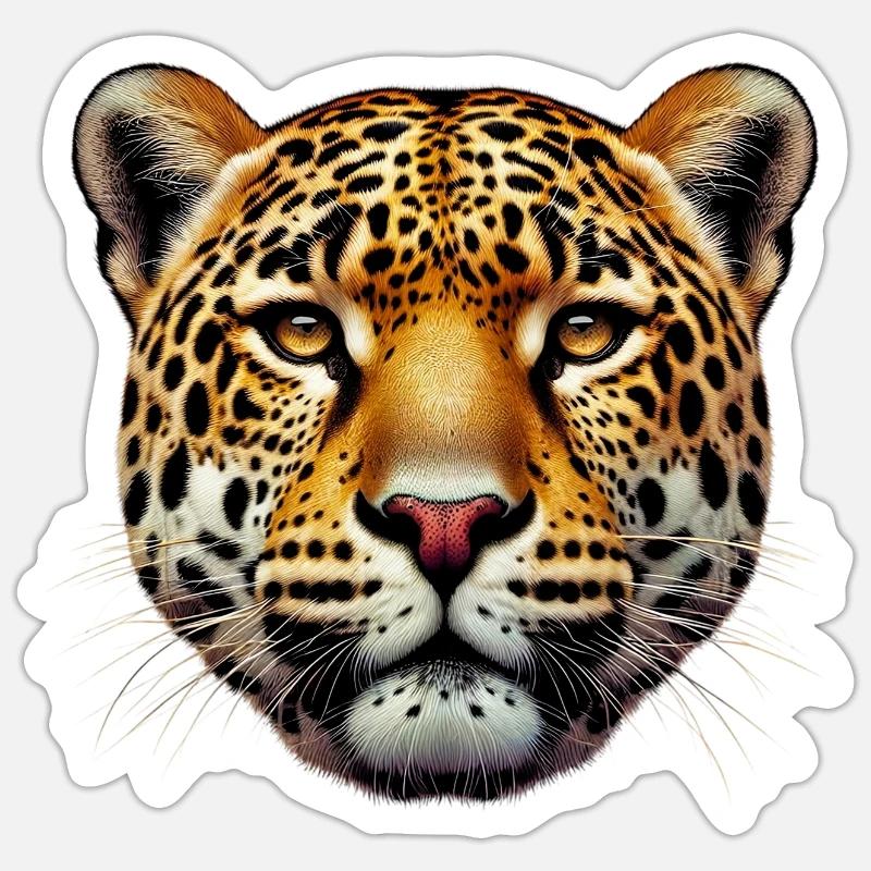 Leopard - Sticker size S (10 x 10 cm) - white matte