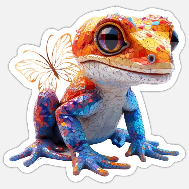Gecko Sticker Größe S (10 x 10 cm)