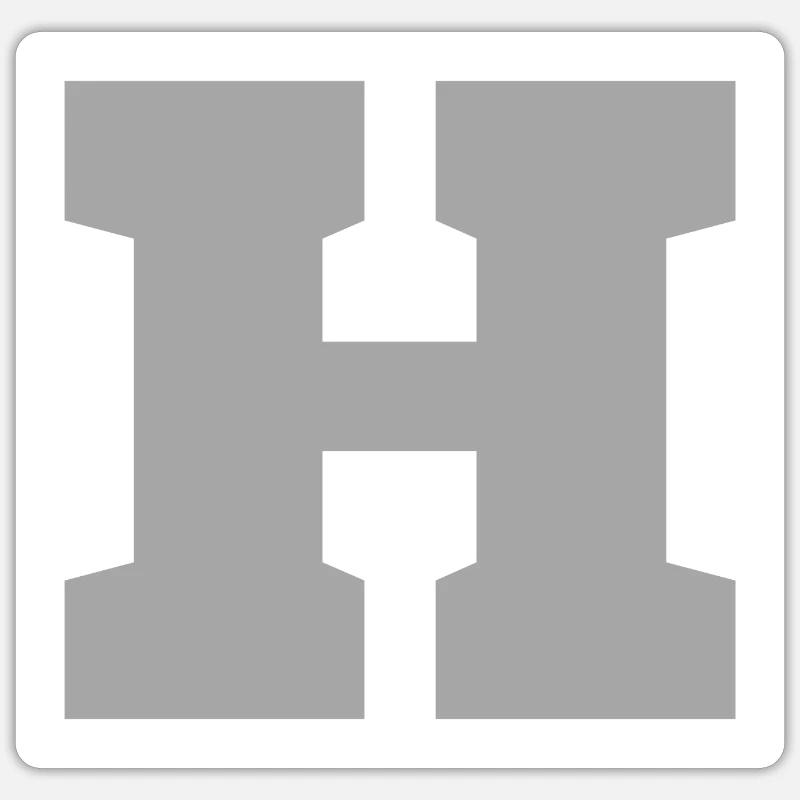 Buchstabe h sport - Sticker Größe S (10 x 10 cm) - Mattweiß