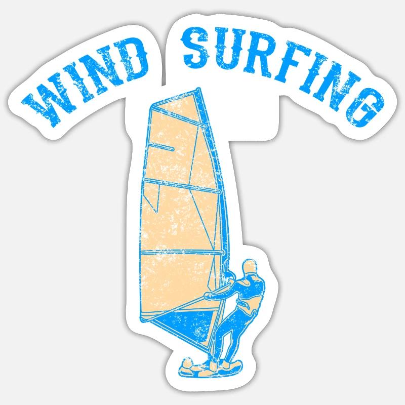 Windsurfers - Sticker size S (10 x 10 cm) - white matte