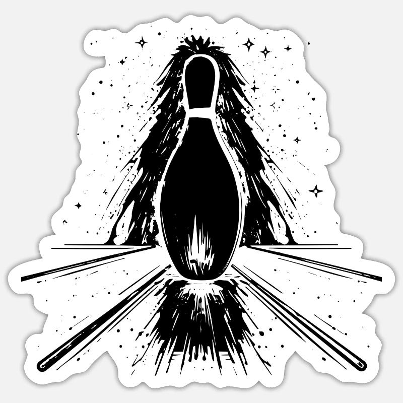 Centre de quilles - Sticker taille S (10 x 10 cm) - blanc mat
