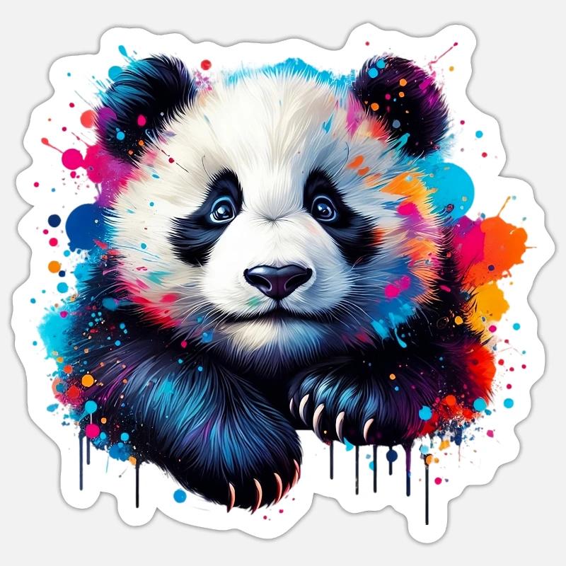 Panda Sticker Größe S (10 x 10 cm)