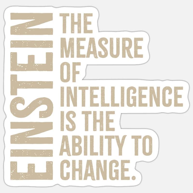 Intelligence - Sticker Größe S (10 x 10 cm) - Mattweiß