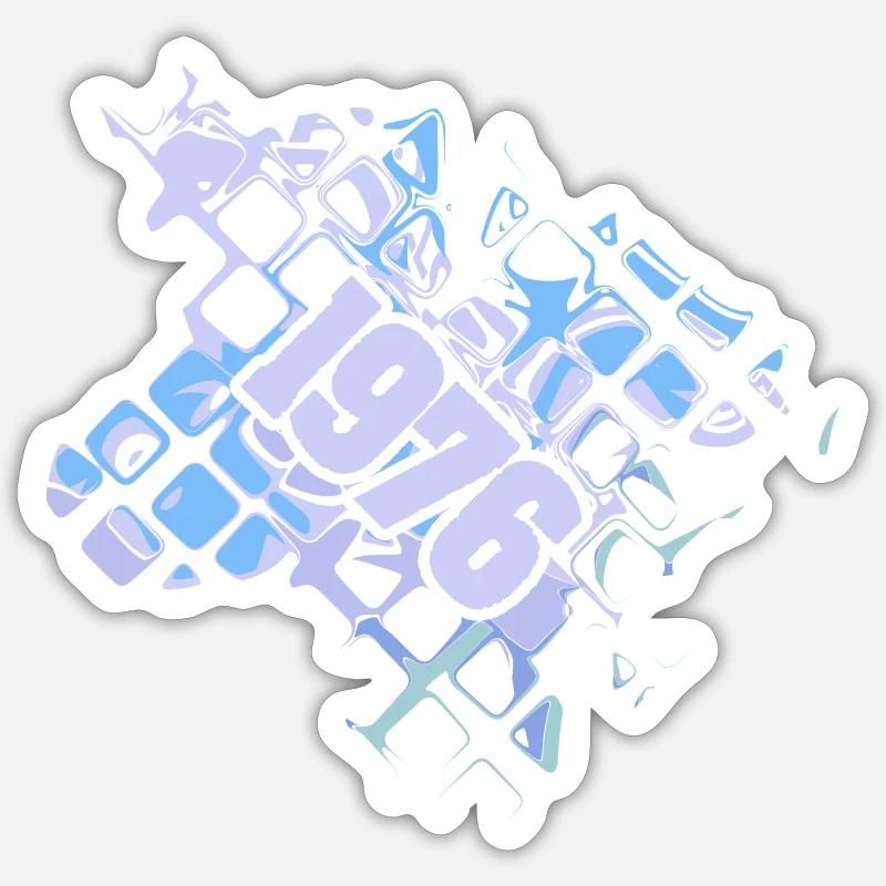 Nerd 1976 - Sticker Größe S (10 x 10 cm) - Mattweiß