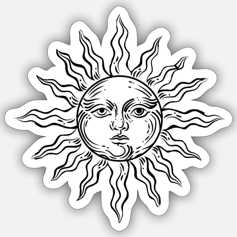 Soleil Sticker taille S (10 x 10 cm)