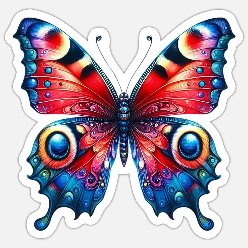 Butterfly - Sticker size S (10 x 10 cm) - white matte