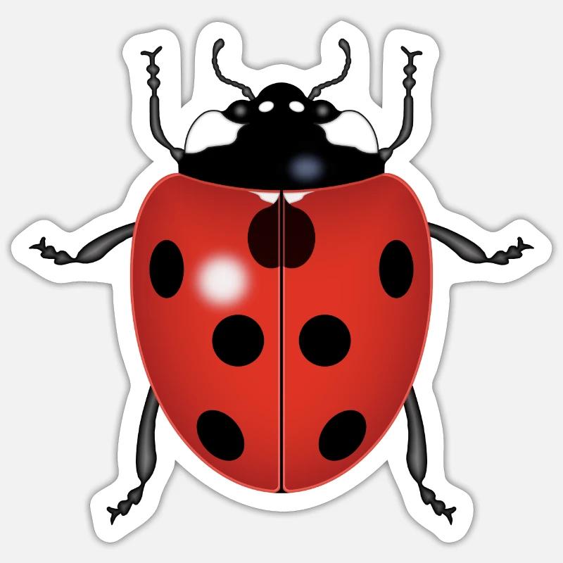 LADYBUG - Sticker size S (10 x 10 cm) - white matte