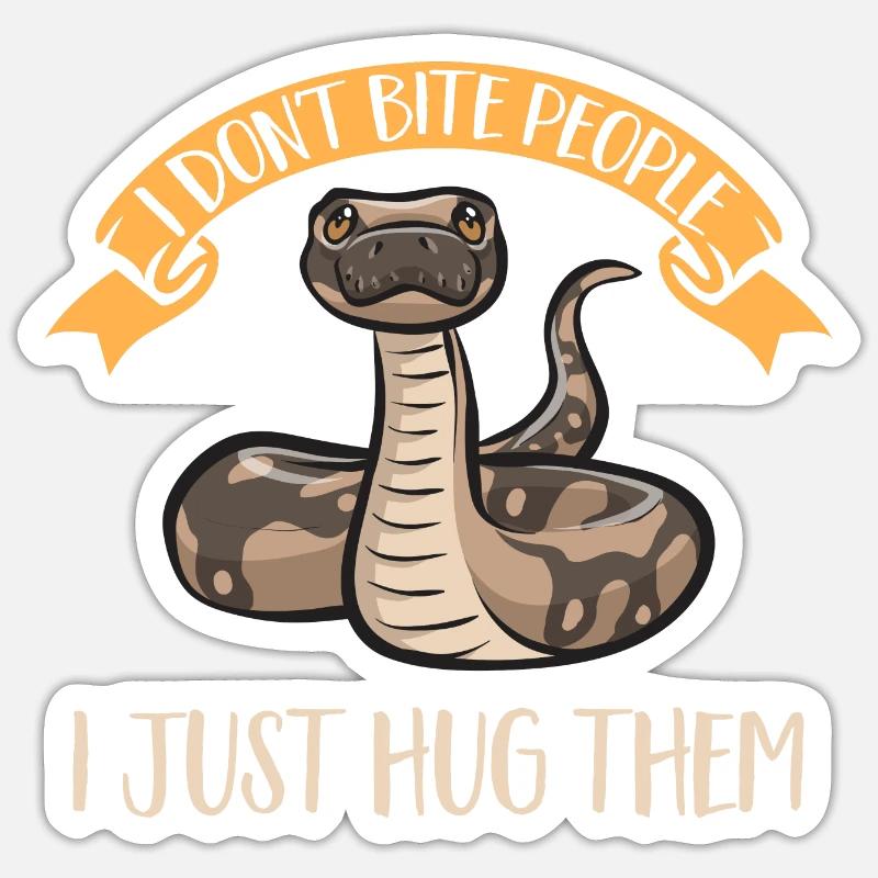 Ball Python Snake King Python Sticker taille S (10 x 10 cm)
