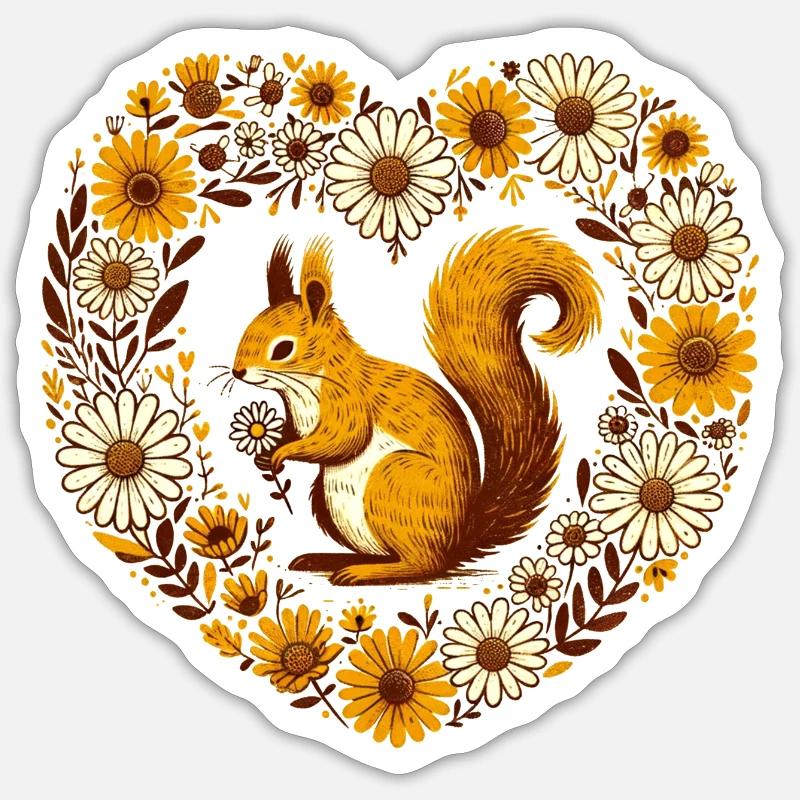 Red Squirrel Sticker size S (10 x 10 cm)