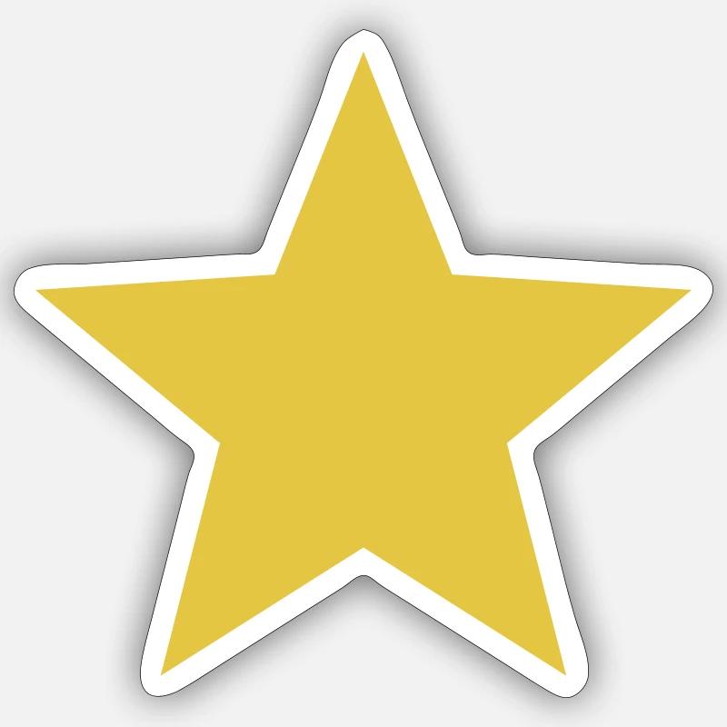 Star - Sticker size S (10 x 10 cm) - white matte