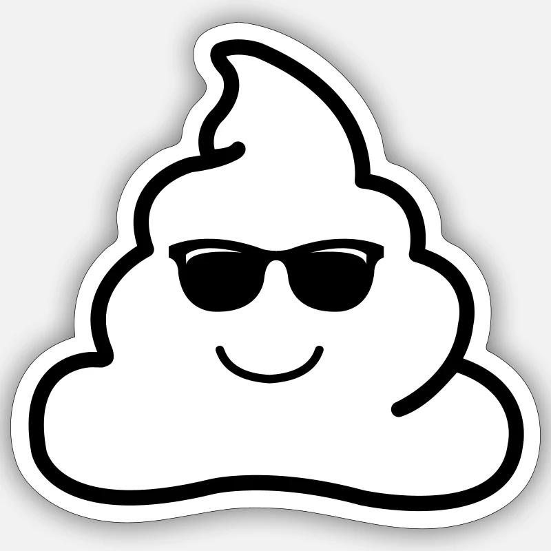 coole kacke Sticker Größe S (10 x 10 cm)