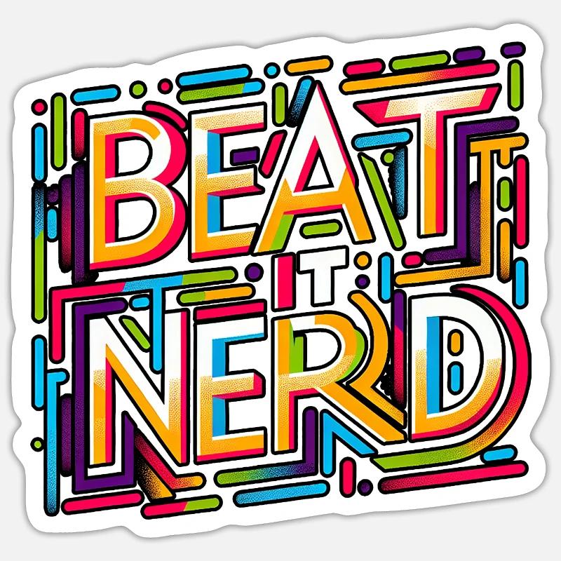 Beat it Nerd 14 Sticker size S (10 x 10 cm)