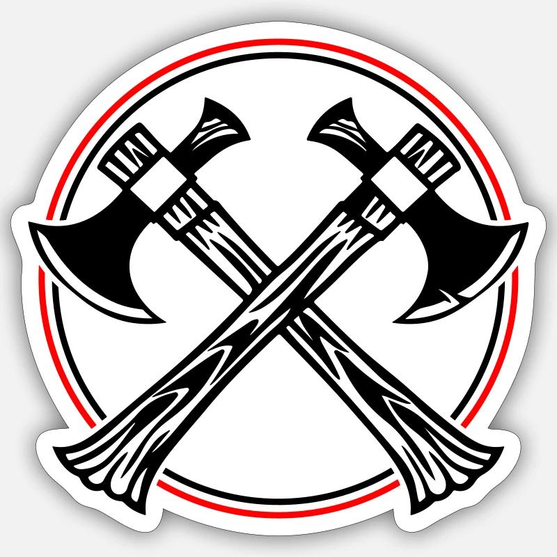 Axe Icon Sticker size S (10 x 10 cm)