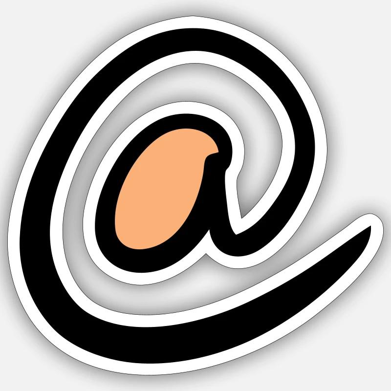 @ signe. Ät / À Symbole. Icônes Web. Émail. Sticker taille S (10 x 10 cm)