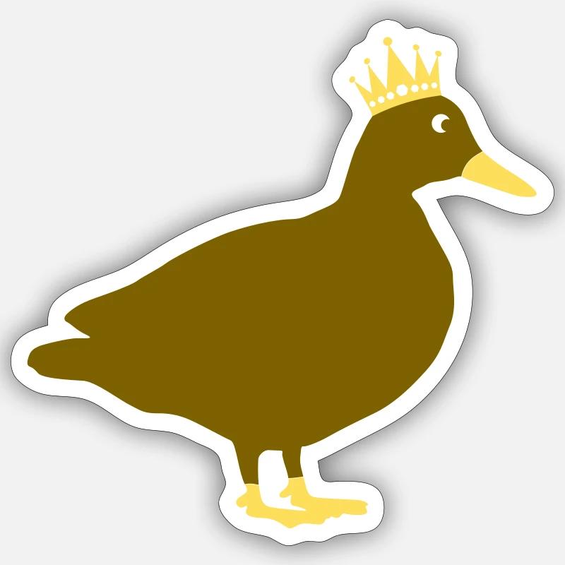 Duck Comic King - Sticker size S (10 x 10 cm) - white matte