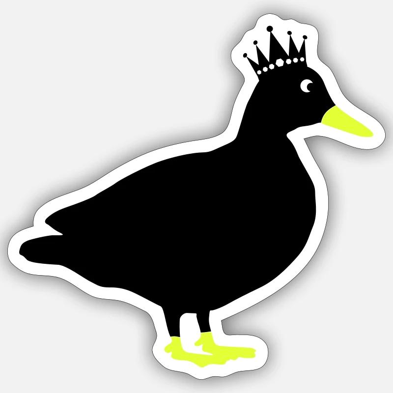 Duck Comic King - Sticker size S (10 x 10 cm) - white matte