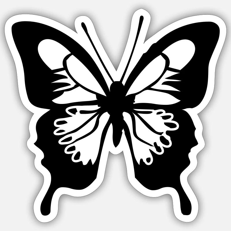 papillon Sticker taille S (10 x 10 cm)