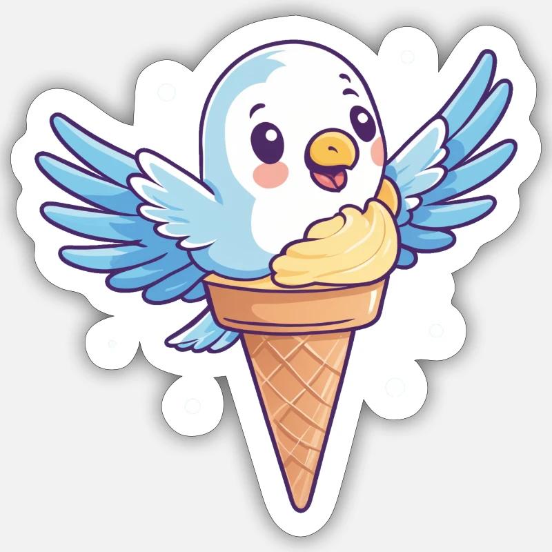 Voges de glace - Sticker taille S (10 x 10 cm) - blanc mat