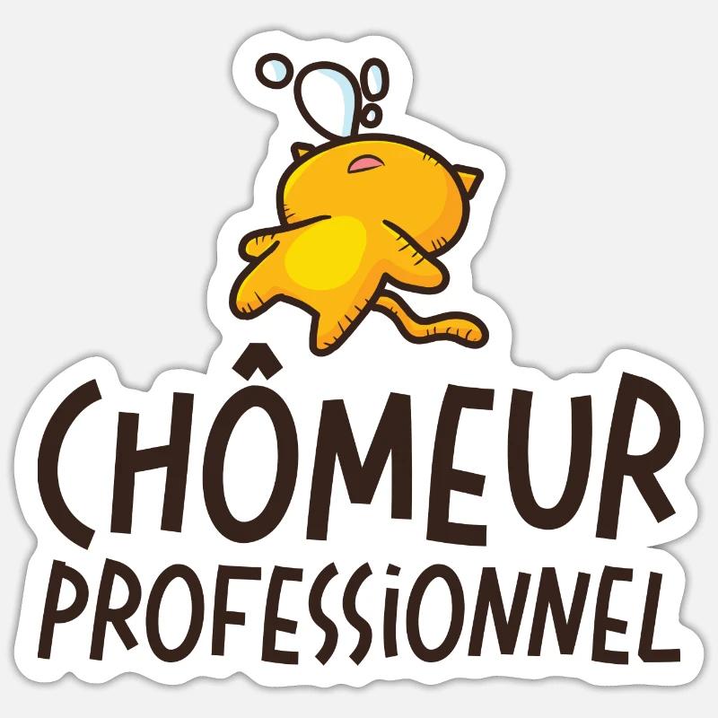 Arbeitslose Berufstätige - Sticker Größe S (10 x 10 cm) - Mattweiß
