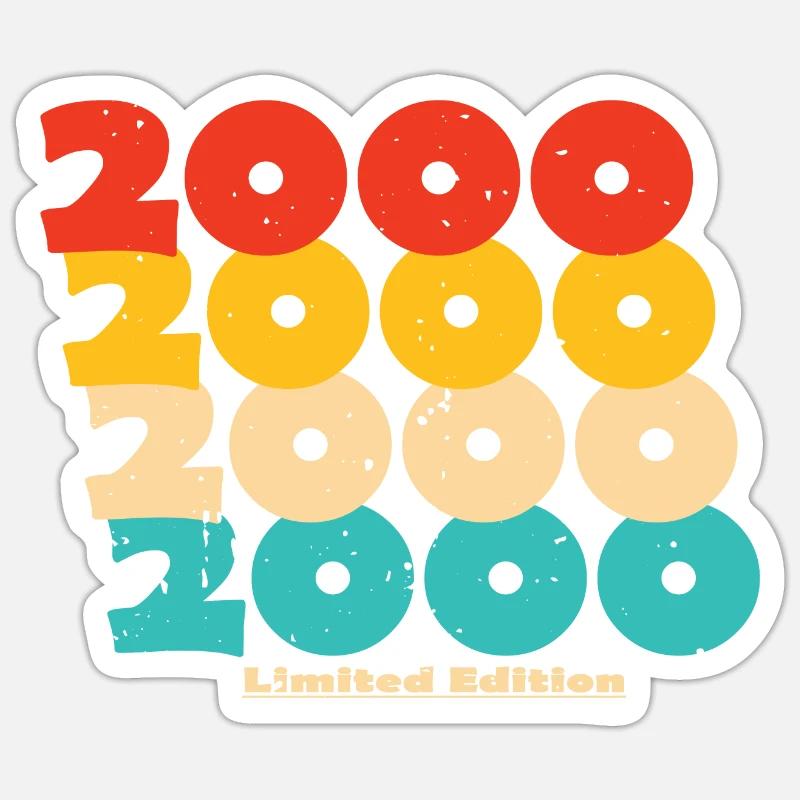 2000: Limited Edition - 24th Anniversary - Sticker size S (10 x 10 cm) - white matte