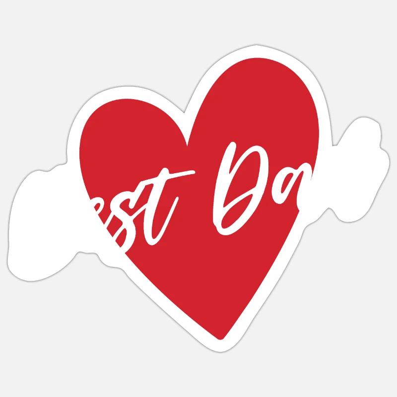 Best Dad - Sticker size S (10 x 10 cm) - white matte