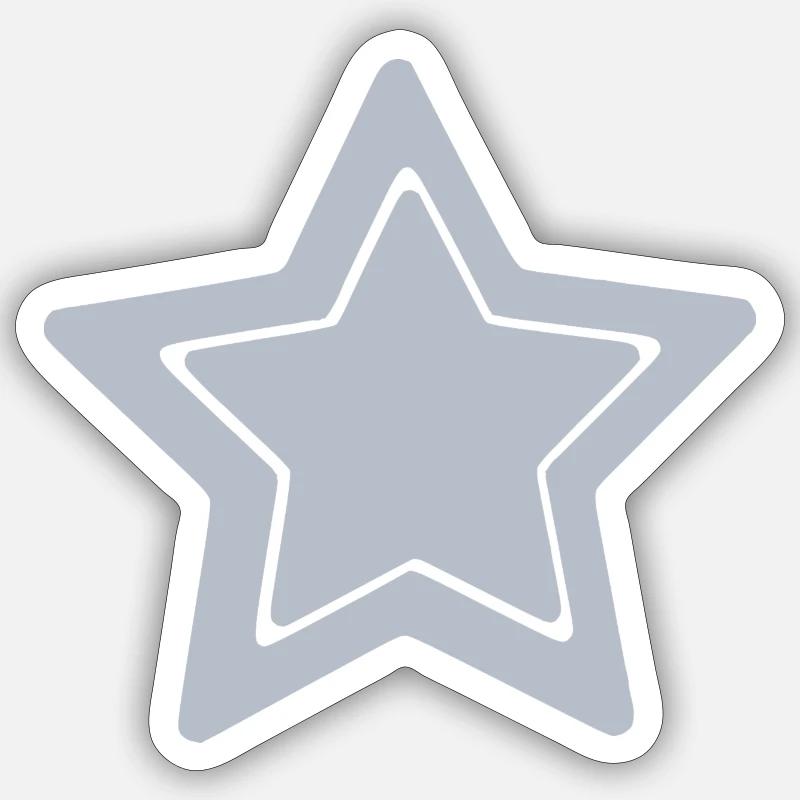 Blauer Stern Sticker Größe S (10 x 10 cm)