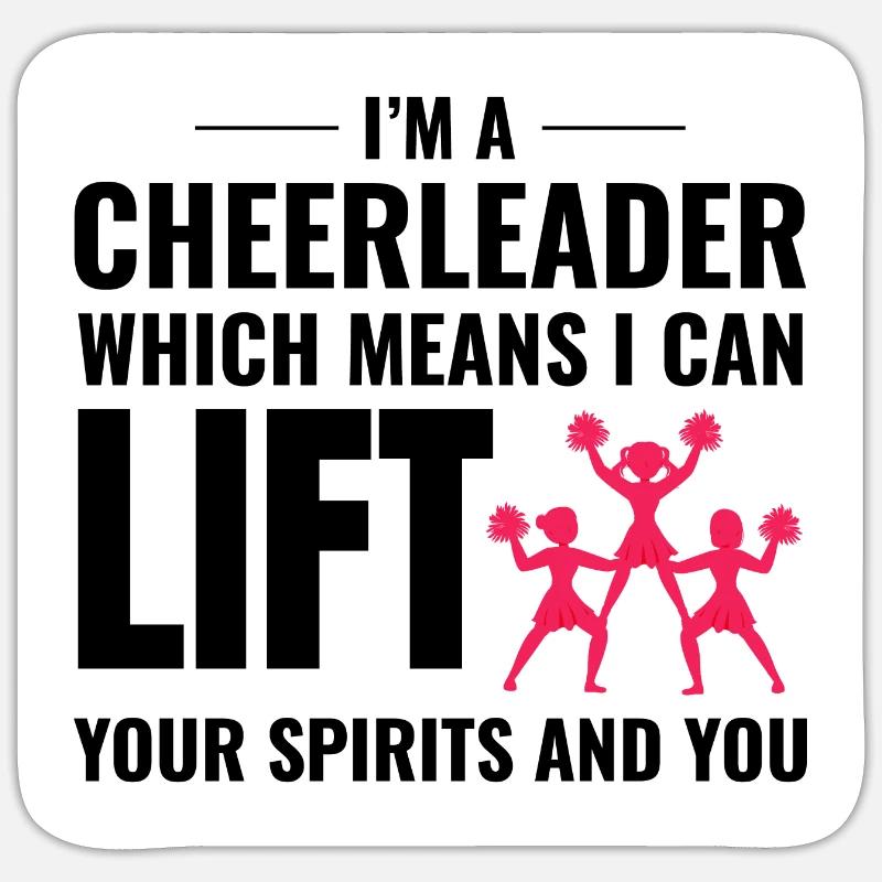 Cheerleader Cheerleading Mädchen Cheering Cheer Squad - Sticker Größe S (10 x 10 cm) - Mattweiß