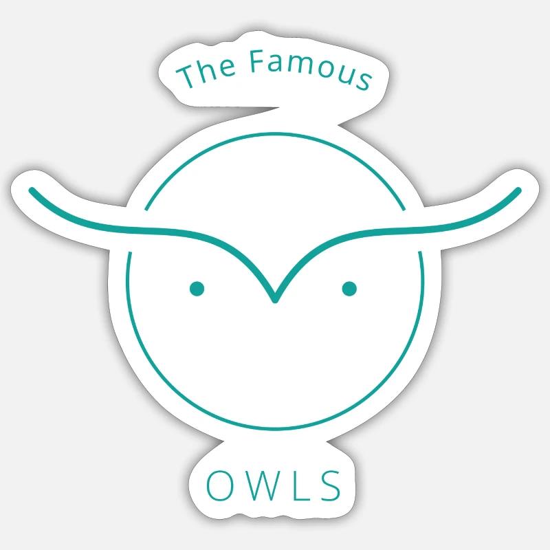 Owls - Sticker Größe S (10 x 10 cm) - Mattweiß