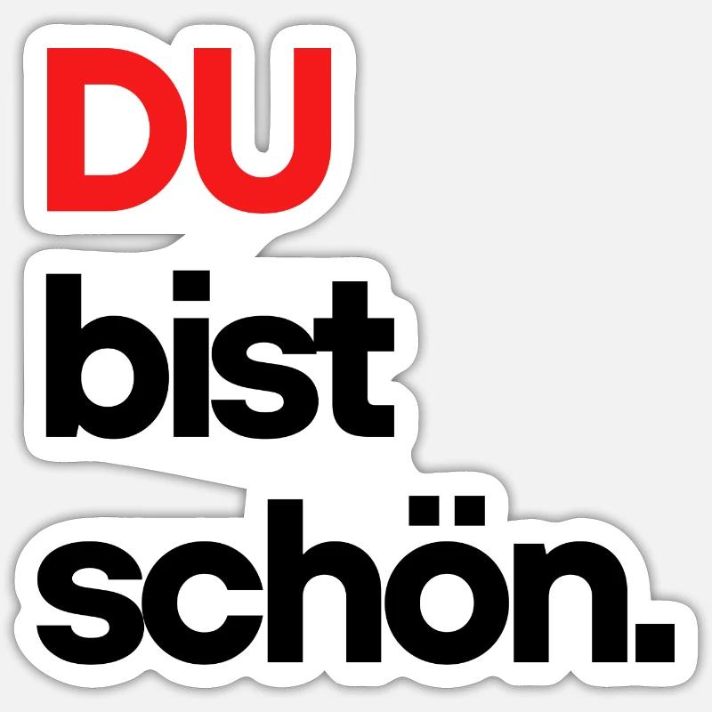 Tu es belle - Sticker taille S (10 x 10 cm) - blanc mat