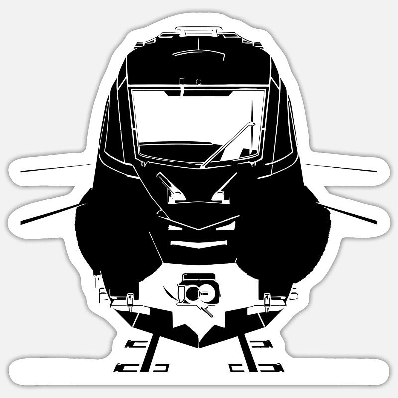 Railroad - Sticker size S (10 x 10 cm) - white matte