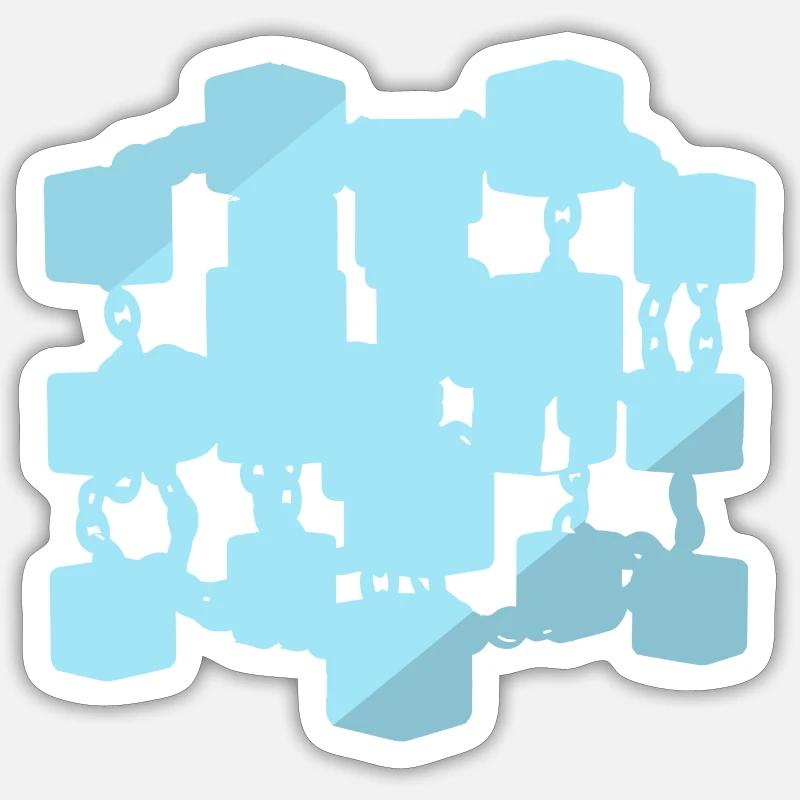 Crypto-monnaie Bitcoin - Sticker taille S (10 x 10 cm) - blanc mat