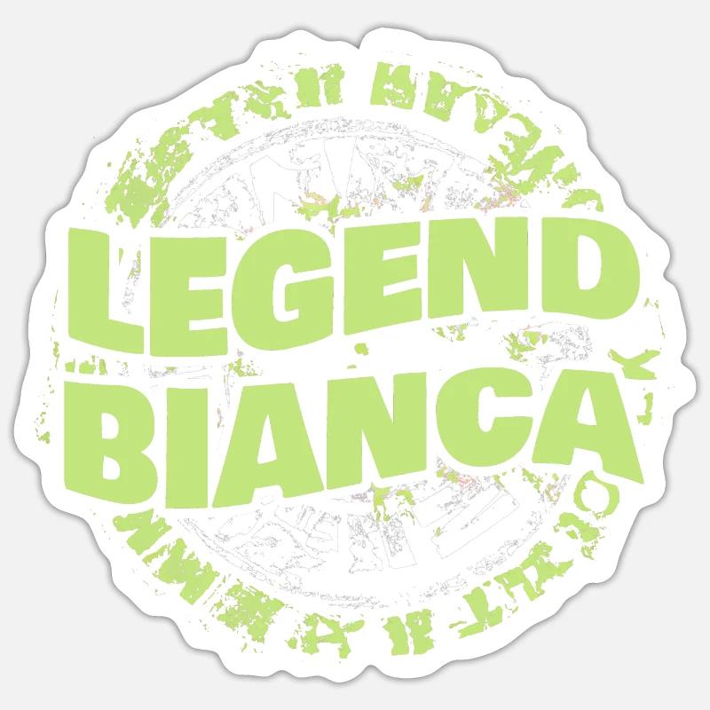 Frau Bianca - Sticker Größe S (10 x 10 cm) - Mattweiß
