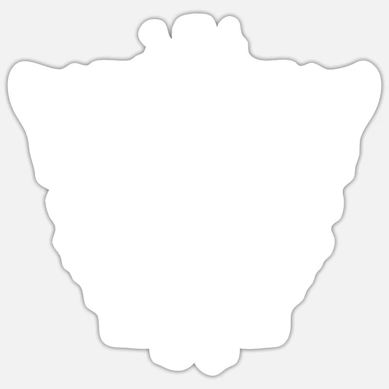 Schmetterling - Sticker Größe S (10 x 10 cm) - Mattweiß