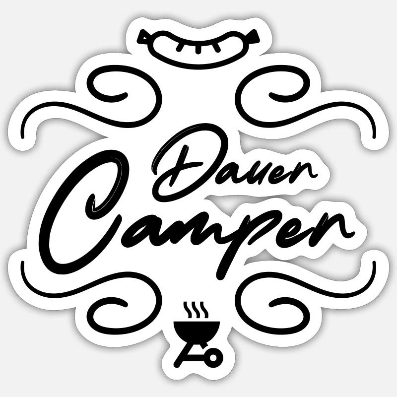 Dauercamper Sticker Größe S (10 x 10 cm)