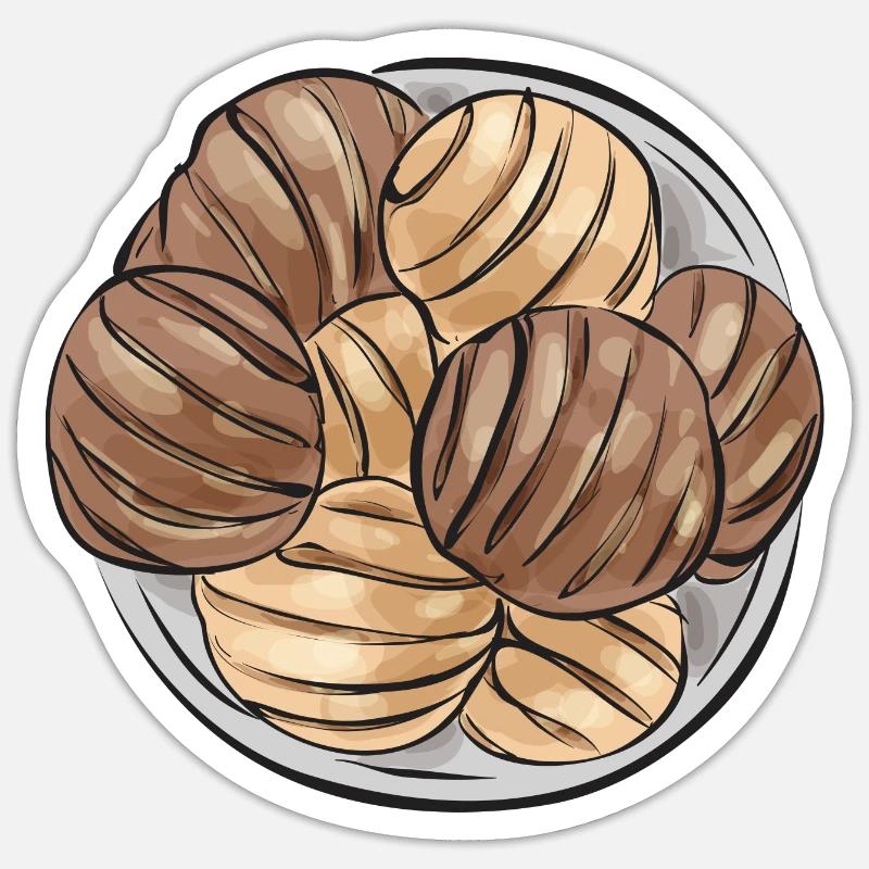 Concha Hispanic Mexican Pan Dulce Sticker size S (10 x 10 cm)