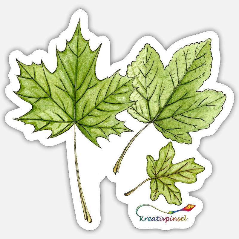 Maple Leaves - Sticker size S (10 x 10 cm) - white matte
