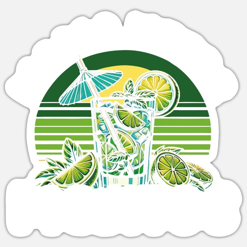 Mama needs Mojitos Sticker Größe S (10 x 10 cm)
