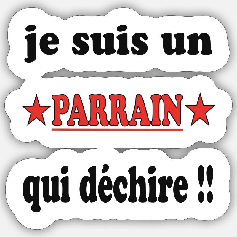 PARRAIN Sticker taille S (10 x 10 cm)