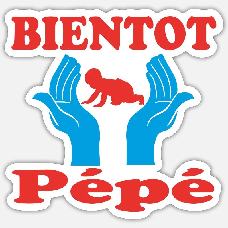 BALD Pépé Sticker Größe S (10 x 10 cm)