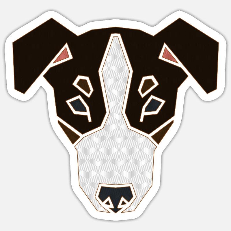Jack Russell Faces 4a - Sticker size S (10 x 10 cm) - white matte