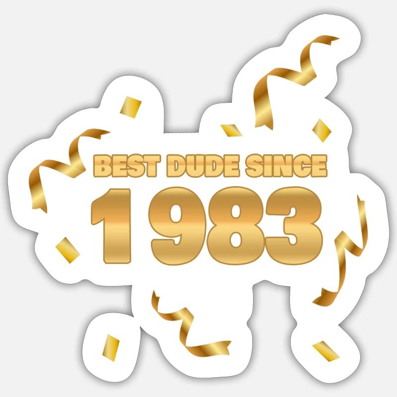 Year 1983 - Sticker size S (10 x 10 cm) - white matte