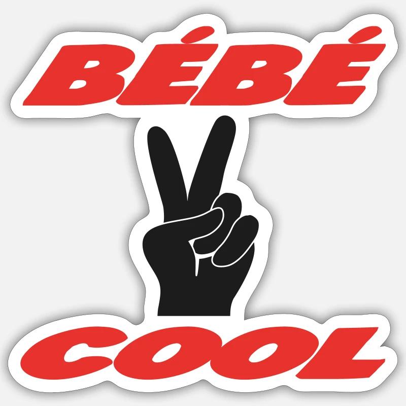 Bébé COOL - Sticker taille S (10 x 10 cm) - blanc mat